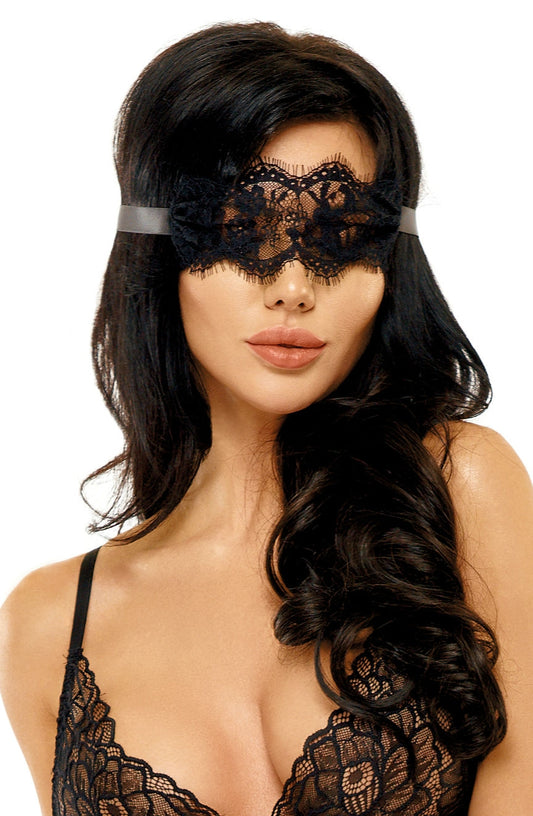Beauty Night BN6576 Eve Black Lace/Satin Mask