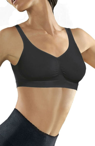 Control Body 110621 Medium Compression Black Push Up Bra