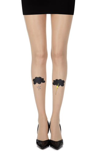 The Perfect Storm Skin Sheer Print Tights