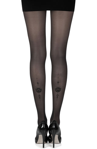 Zohara "Jewel In The Night" swart deurskynende tights