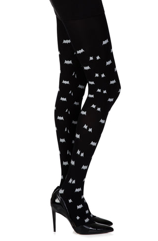 Super Hero Black Print Tights