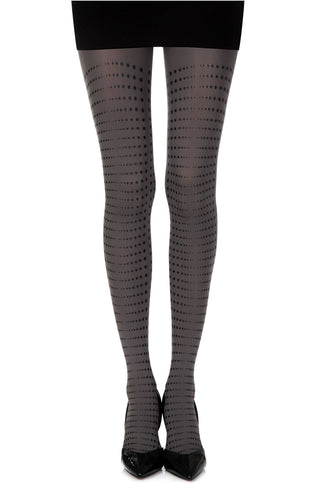 Zohara "Matching Point" grys druk tights