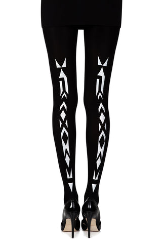 Zohara "Traibel" swart druk tights