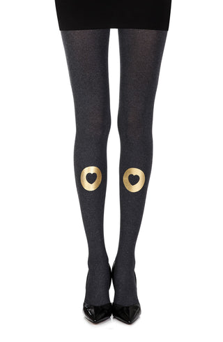 Zohara "Into My Heart" Grys Print Tights