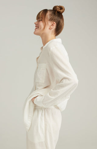 Das Midi-Shirt aus Bio-Baumwolle in Weiß