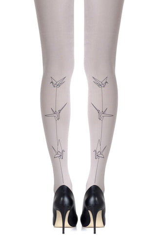 Paper Planes Light Grey Tights