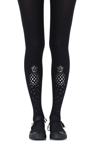 Zohara "As jy van Piña Coladas hou" silwer druk tights